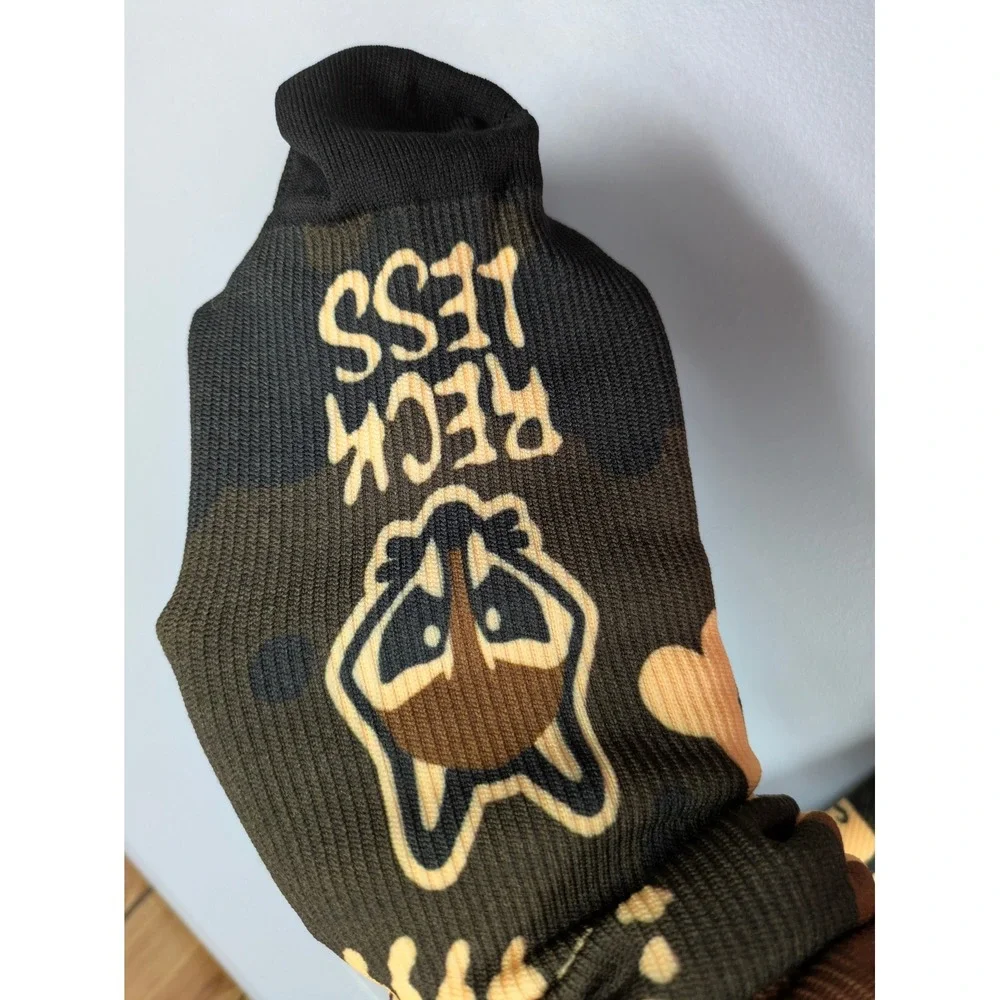 Gorpcore Dinosaur‎ Skeleton Raccoon Over Knee Socks Womens OS Camo Reckless